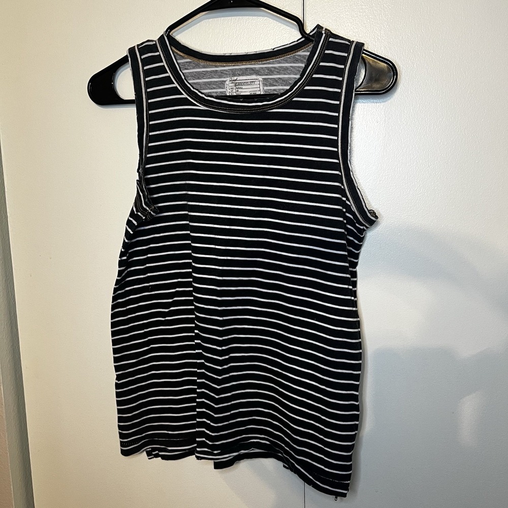 Current / Elliott Women's Tank Top Sleeveless Color Gray/White Size 0 XS EUC